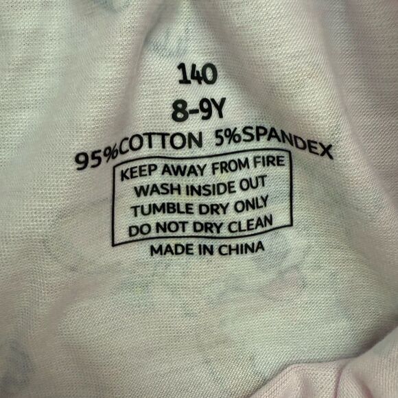 Pink Corgi Pajama Set with Cartoon Design and Daisies 3 Piece Set Size 8 - 9 Y - Picture 7 of 12